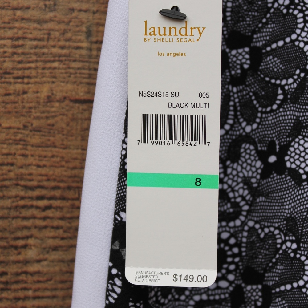 SOLD Laundry by Shelli Segal B&W $149 Size 8 NEW - Picture 3 of 3